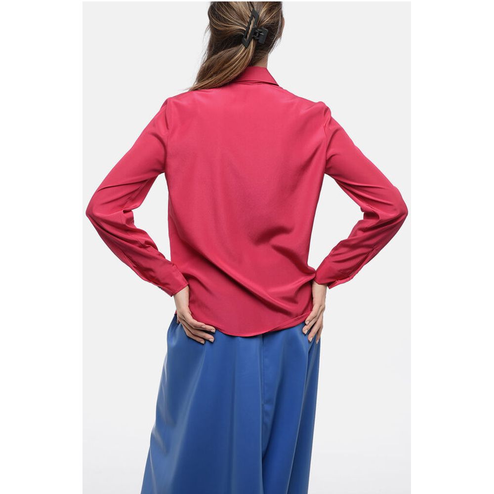 Parosh Satin Effect Blouse with Removable Scarf