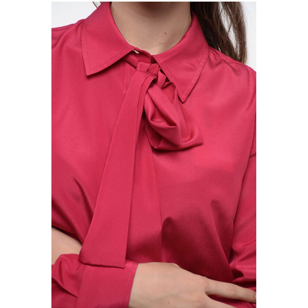 Parosh Satin Effect Blouse with Removable Scarf