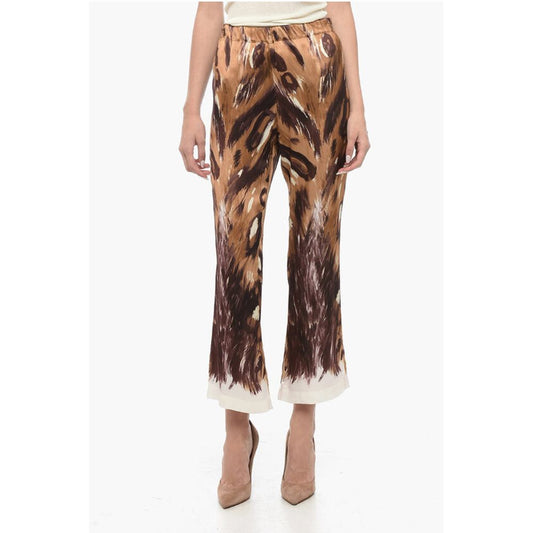 Marni High-waisted Flared Pants with Graphic Print