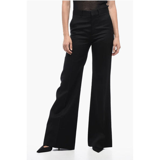 Chloé High-Waisted Flare-Fit Wool Pants