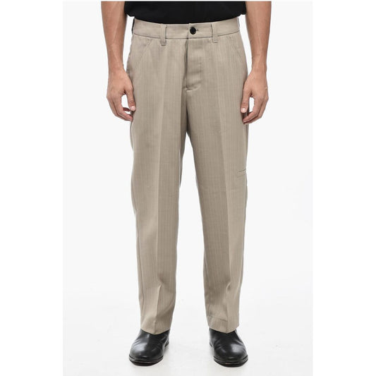 AllSaints THIRTY TWO Pinestripe ANACO Pants with Belt Loops