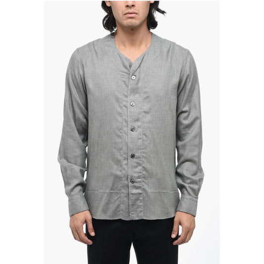 Salvatore Piccolo Asymmetrical Cut Shirt with V-Neck
