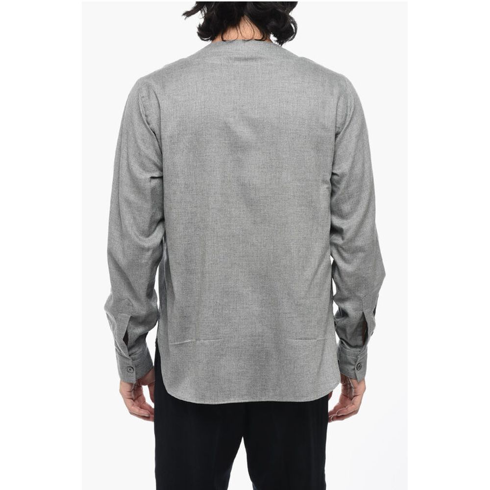 Salvatore Piccolo Asymmetrical Cut Shirt with V-Neck