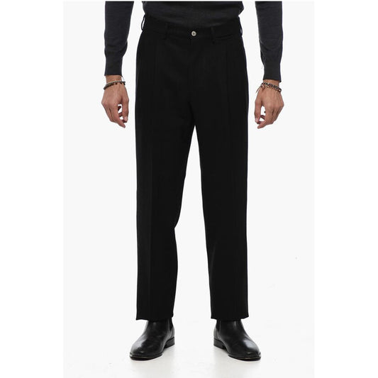Santaniello Double-Pleat Wool Blend Pants