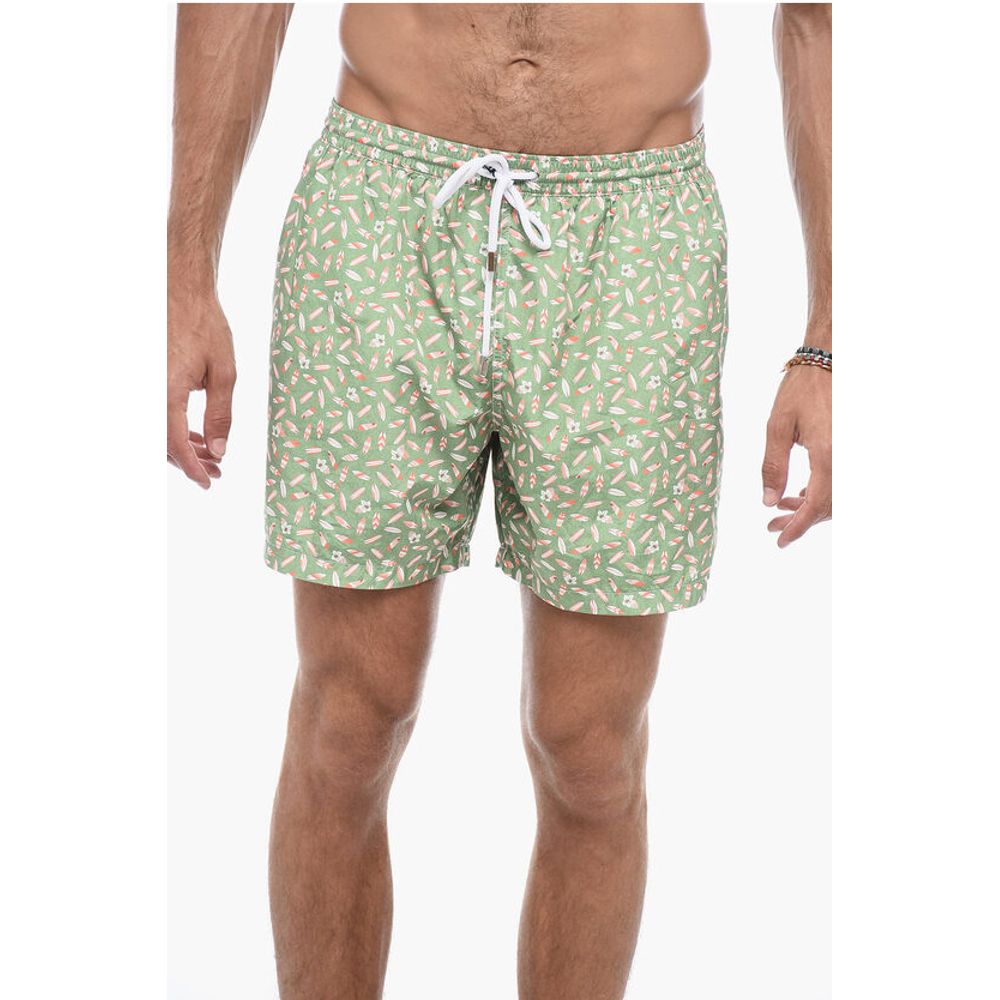 Barba Napoli Floral-print Boxer Swimsuit