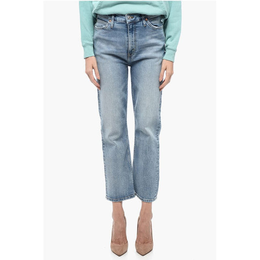 RE/DONE Light-Washed Crop Denims 22cm