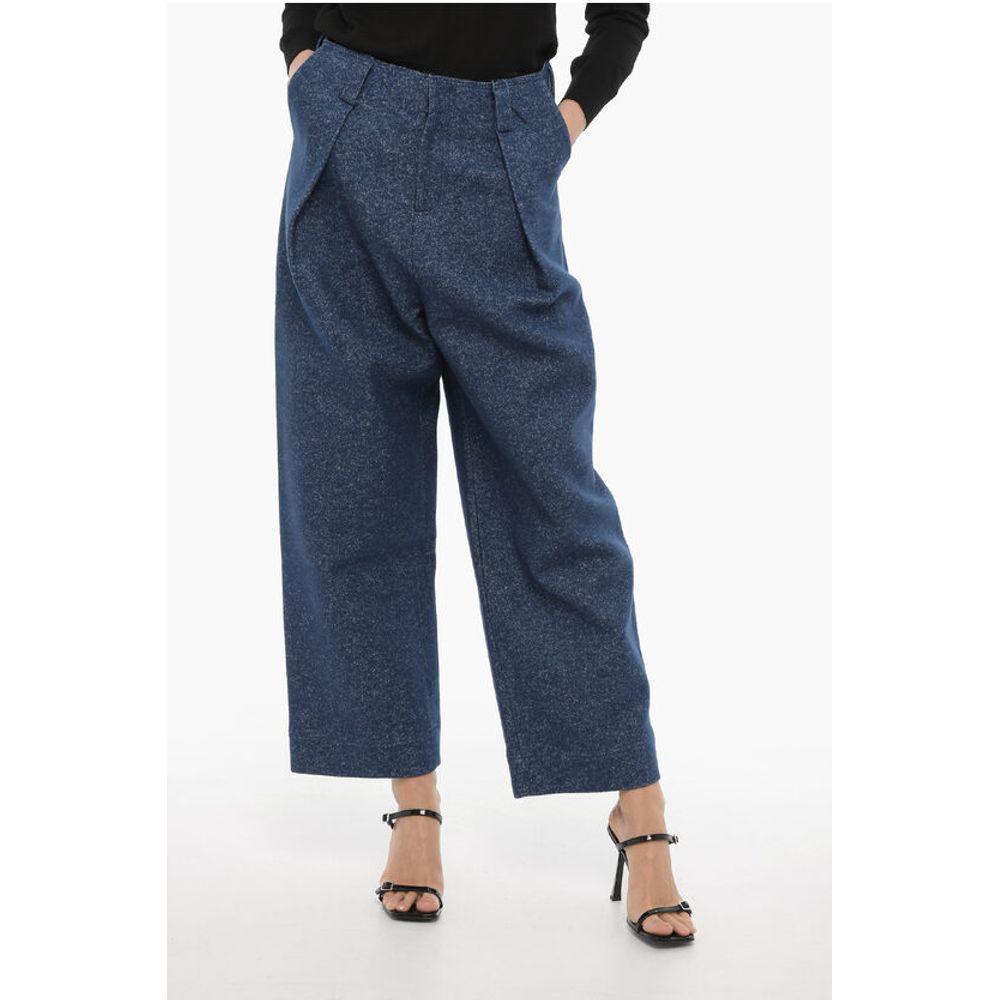 Ader Error BLUE MARK Low Waist Oversized Fit Single Pleat Pants