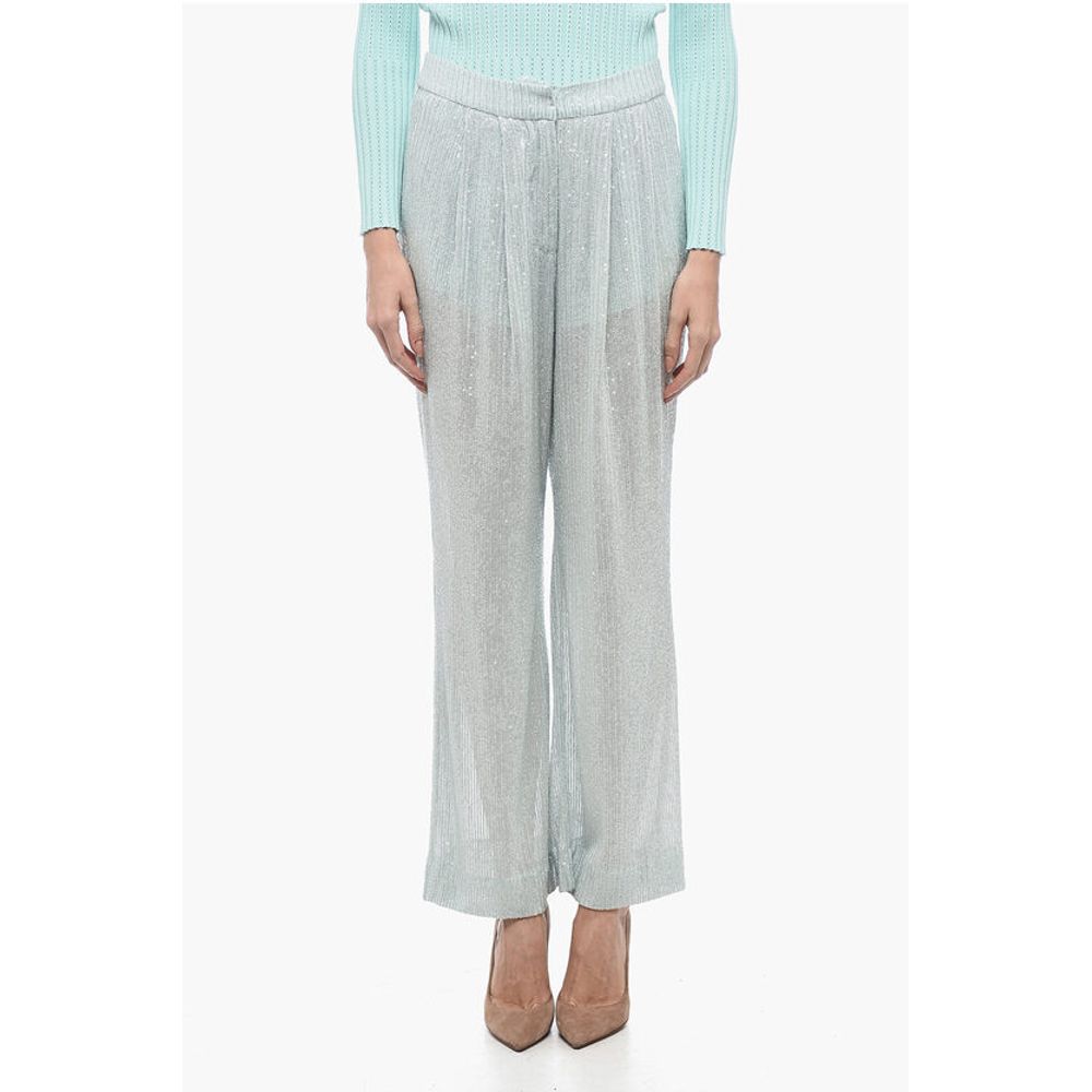 Rotate Mesh Pant with Sequined Embroidery