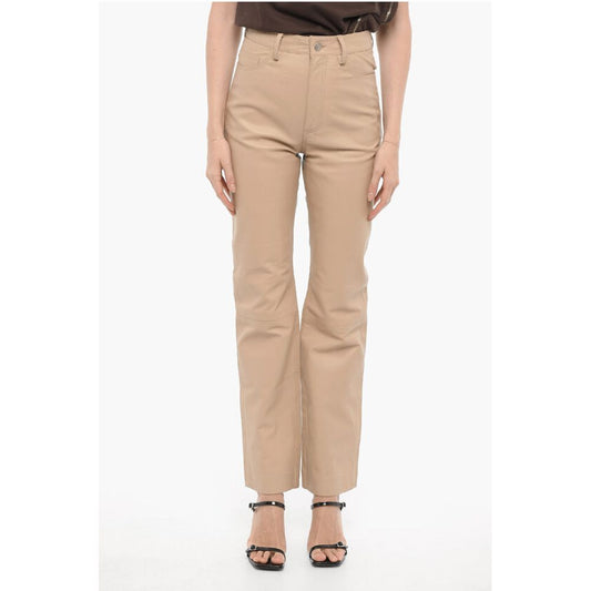 Remain Straight Leg Leather 5-Pockets Pants