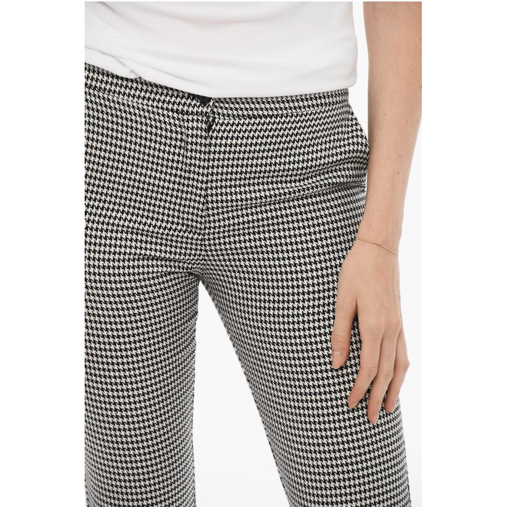 Edra Pied-de-Poule Motif Bootcut Pants