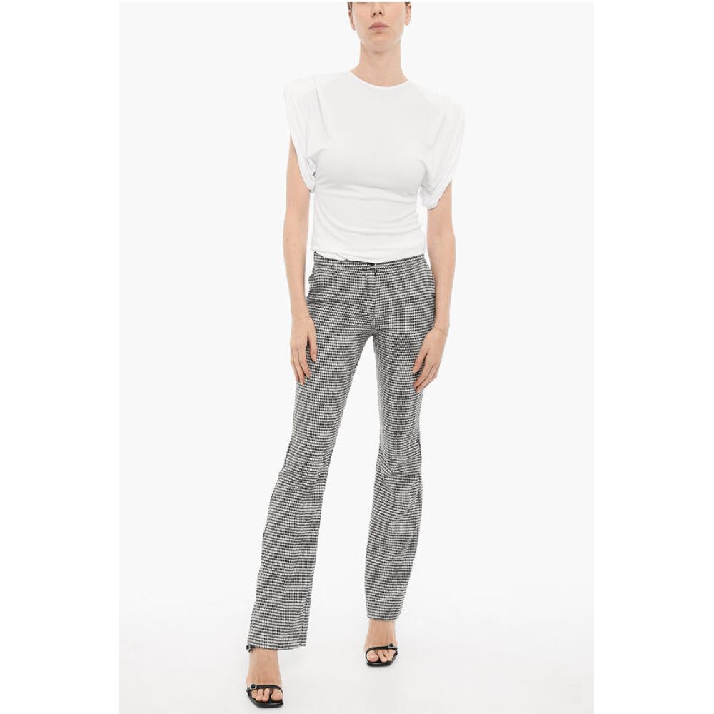 Edra Pied-de-Poule Motif Bootcut Pants