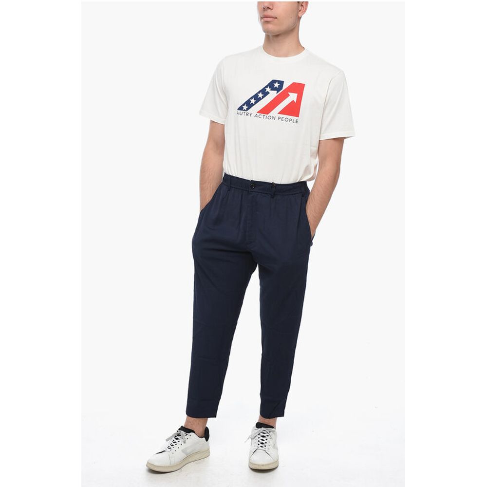 4SDesigns Twill Chino Pants with Drawstring