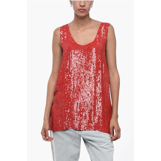 Parosh Sequined Tank Top