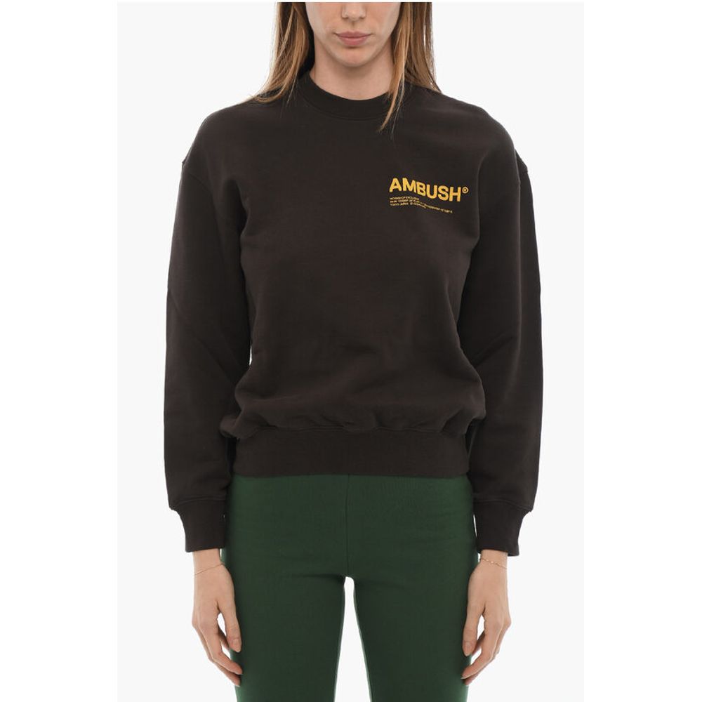 Ambush Brushed Cotton Crew-neck Sweatshirt with Printed Logo
