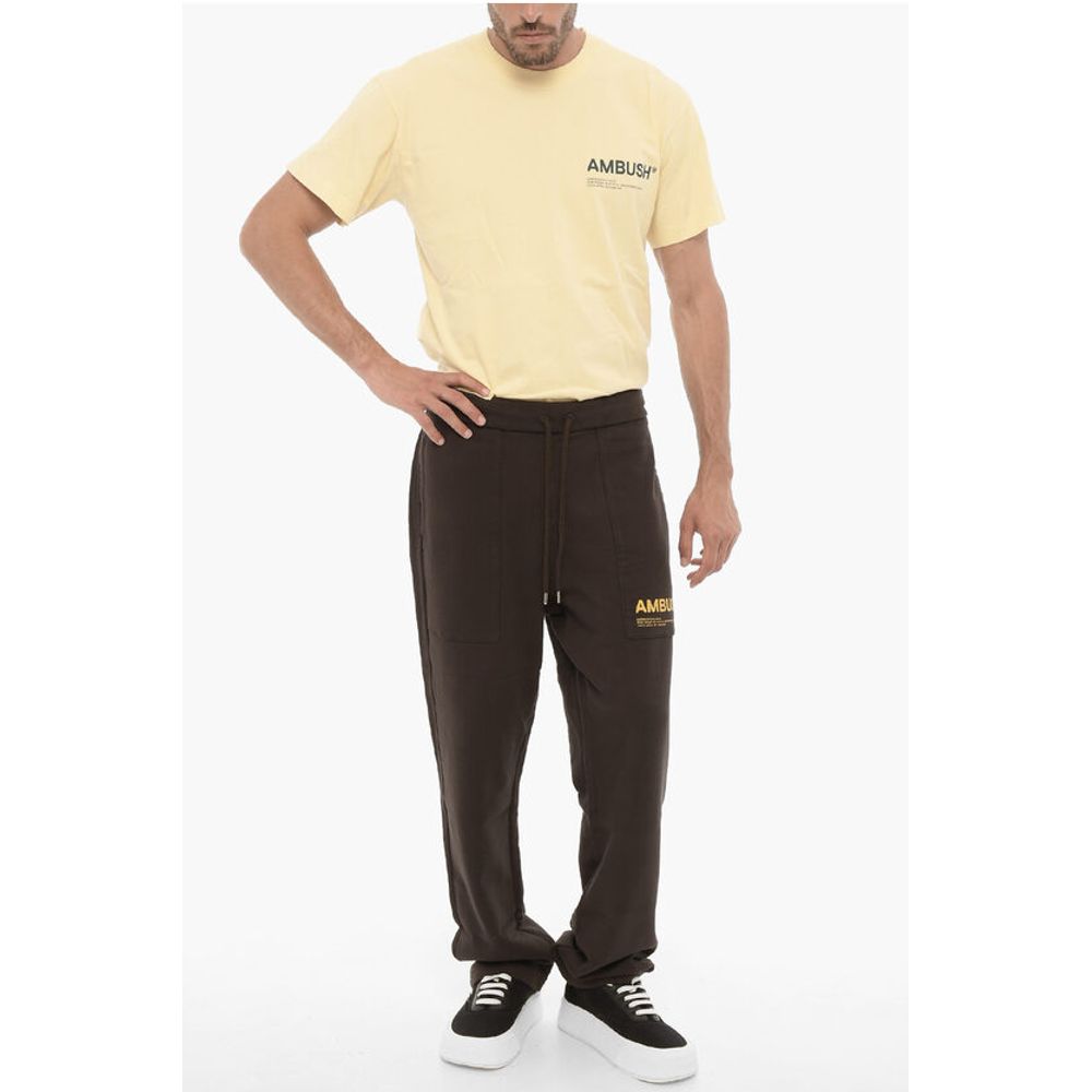 Ambush Brushed Cotton Joggers with Contrasting Logo
