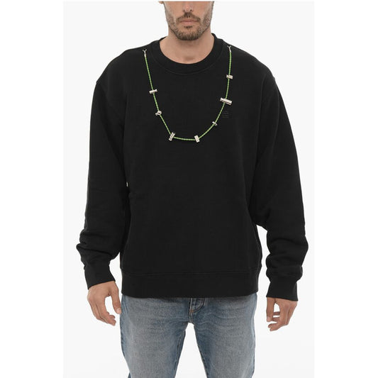 Ambush Cotton Crew-neck Sweatshirt with Removable necklace