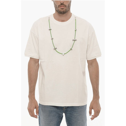 Ambush Cotton Crew-Neck T-shirt with Removable Necklace