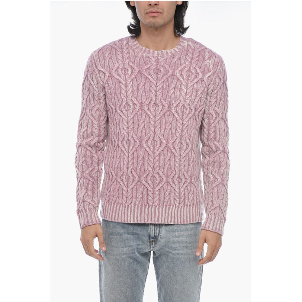 Altea Crew Neck TRECCIA Aran Virgin Wool Sweater