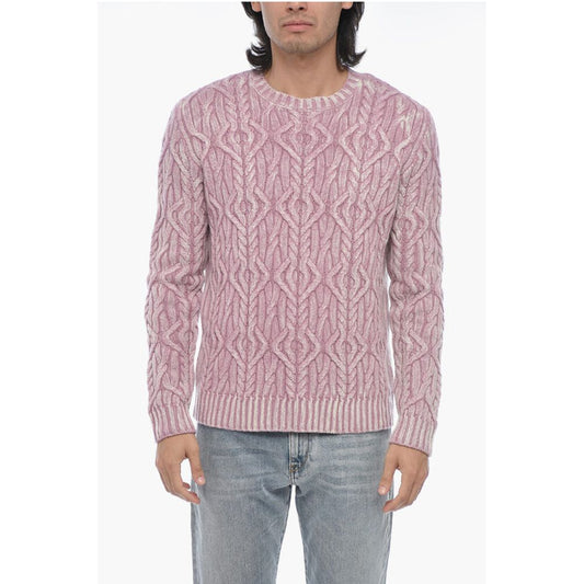 Altea Crew Neck TRECCIA Aran Virgin Wool Sweater