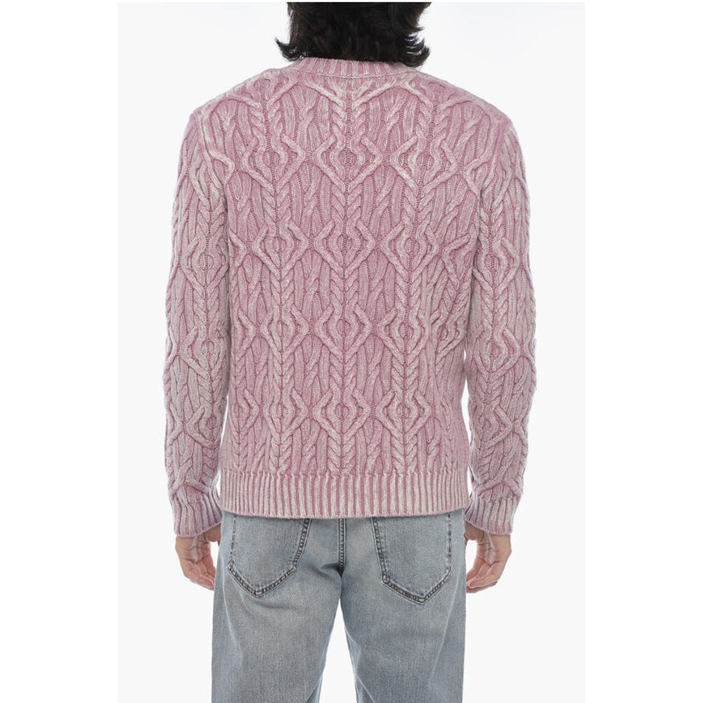Altea Crew Neck TRECCIA Aran Virgin Wool Sweater