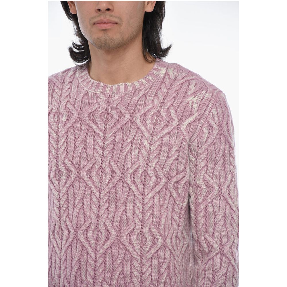 Altea Crew Neck TRECCIA Aran Virgin Wool Sweater