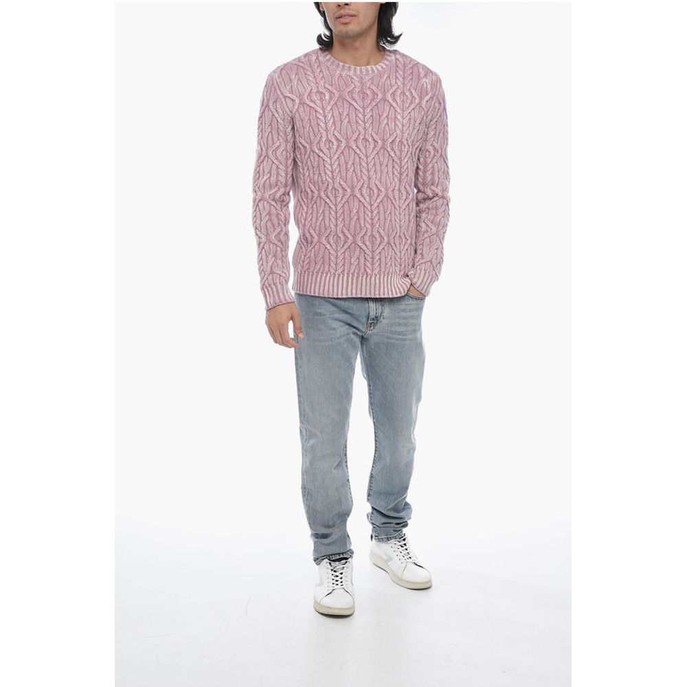 Altea Crew Neck TRECCIA Aran Virgin Wool Sweater