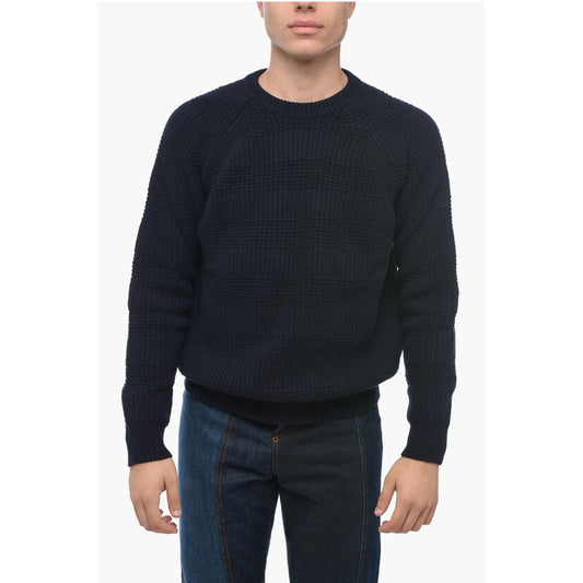 Altea Crew Neck Jacquard Virgin Wool Sweater