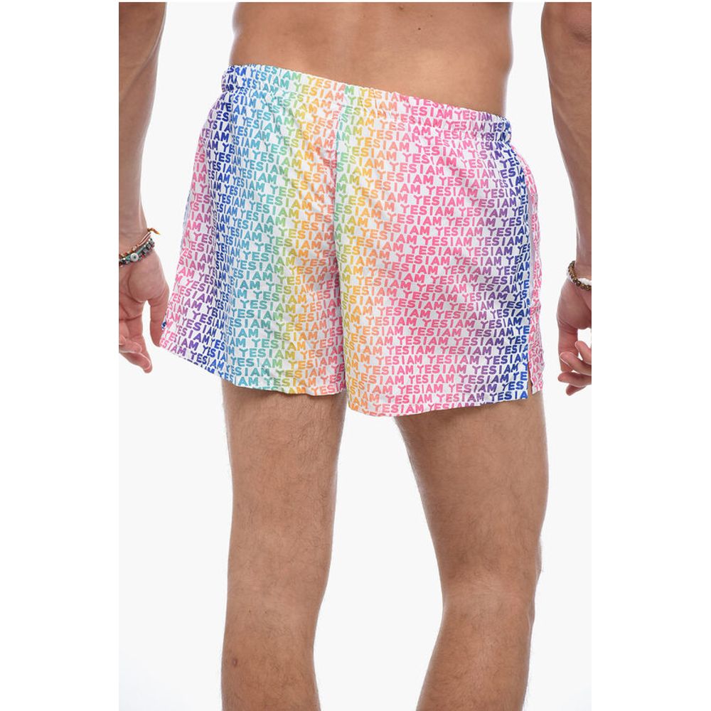 Yes I Am All-Over Logo Swim shorts