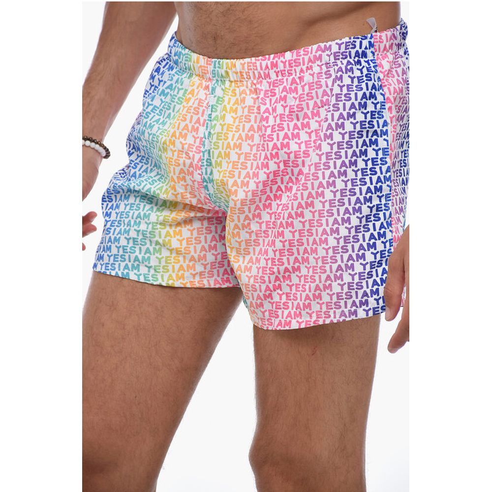 Yes I Am All-Over Logo Swim shorts