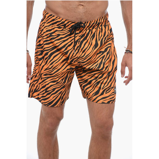 Yes I Am Animal Patterned Swim Shorts