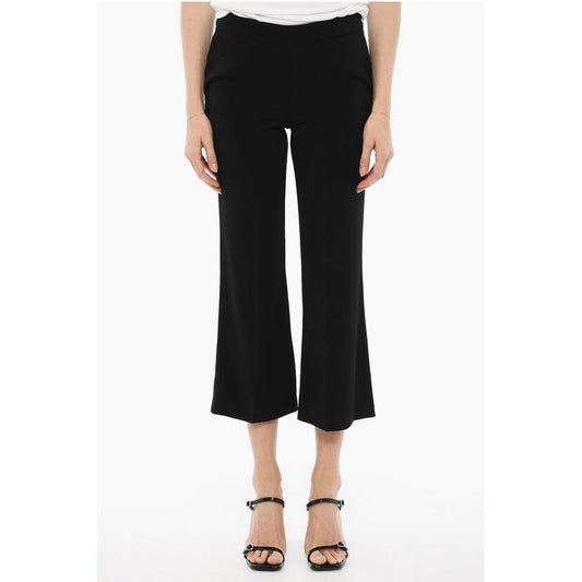 Edra Straight Leg Cropped Pants with Side Closure