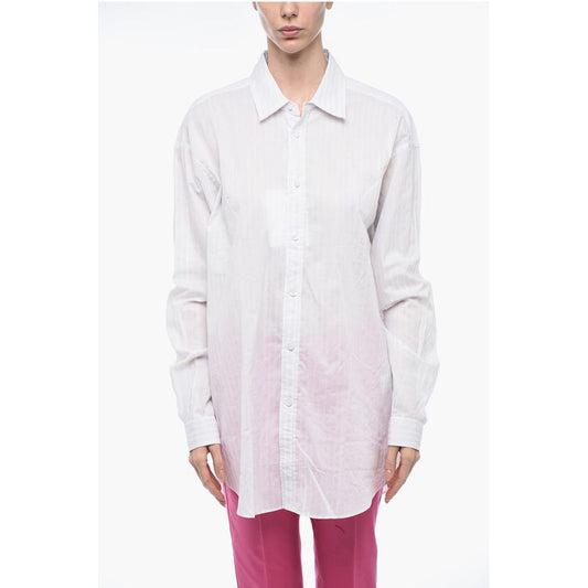 Hed Mayner Striped Oversized Fit Shirt