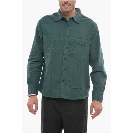 Woolrich Cotton Overshirt With Breast Pocket