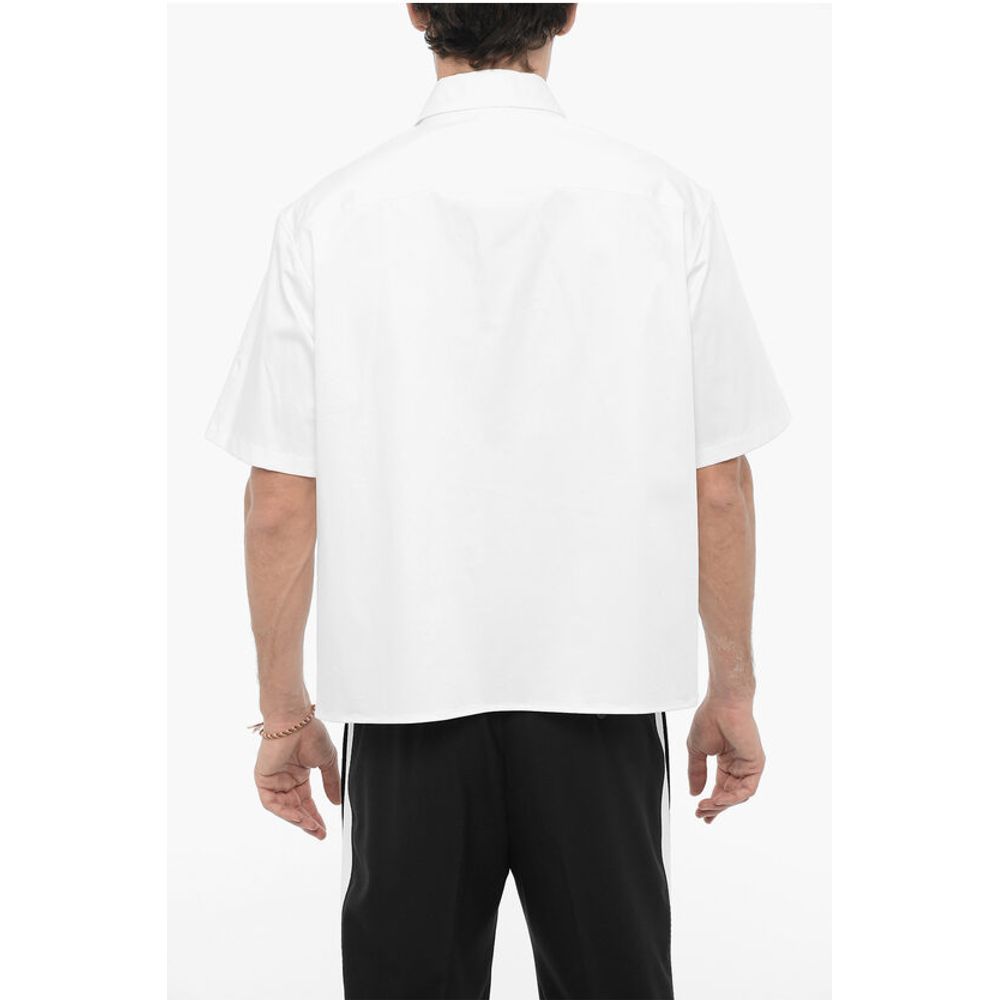 Neil Barrett Short Sleeved Boxy Fit Shirt with Double Breast Pocket