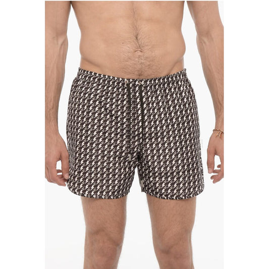 Neil Barrett All Over Thunderbolt Printed Swim Shorts