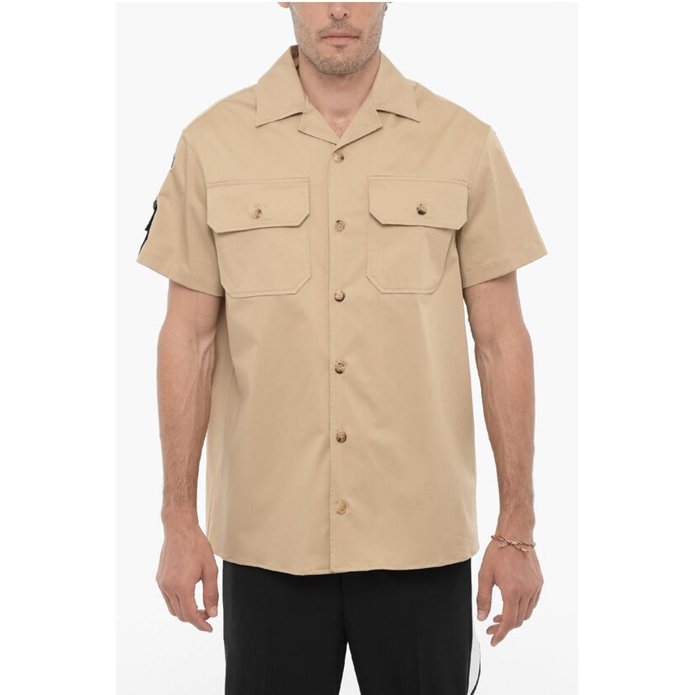Neil Barrett Short Sleeved Saharan Shirt with Double Breast Pocket