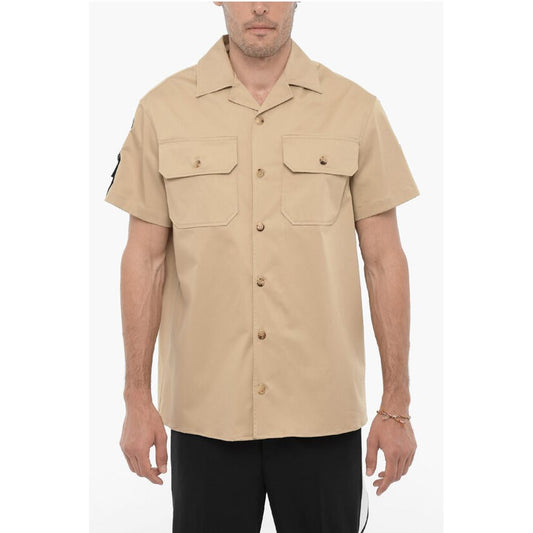 Neil Barrett Short Sleeved Saharan Shirt with Double Breast Pocket