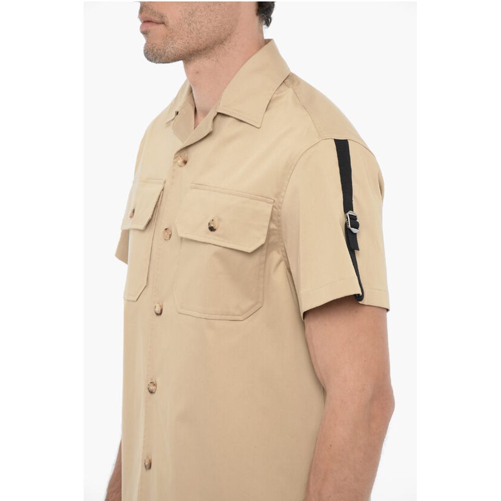 Neil Barrett Short Sleeved Saharan Shirt with Double Breast Pocket