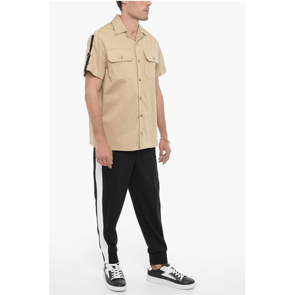 Neil Barrett Short Sleeved Saharan Shirt with Double Breast Pocket
