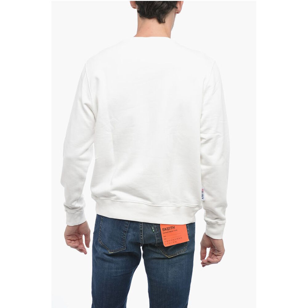 Autry Embroidered Logo Brushed Cotton Crewneck Sweatshirt