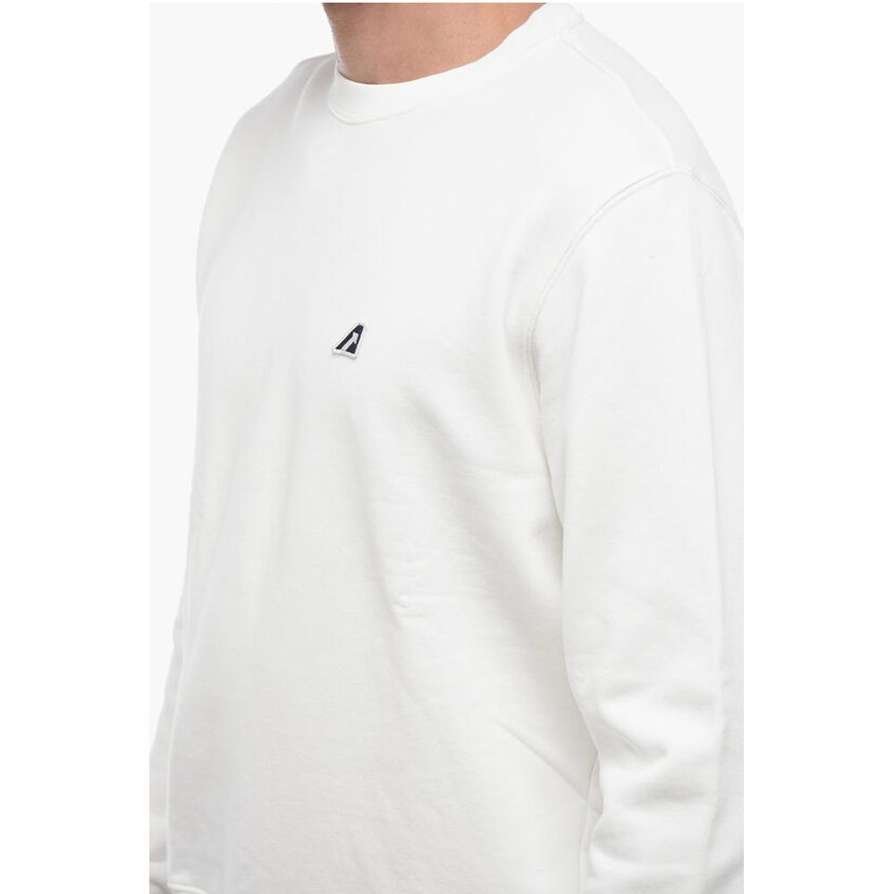 Autry Embroidered Logo Brushed Cotton Crewneck Sweatshirt
