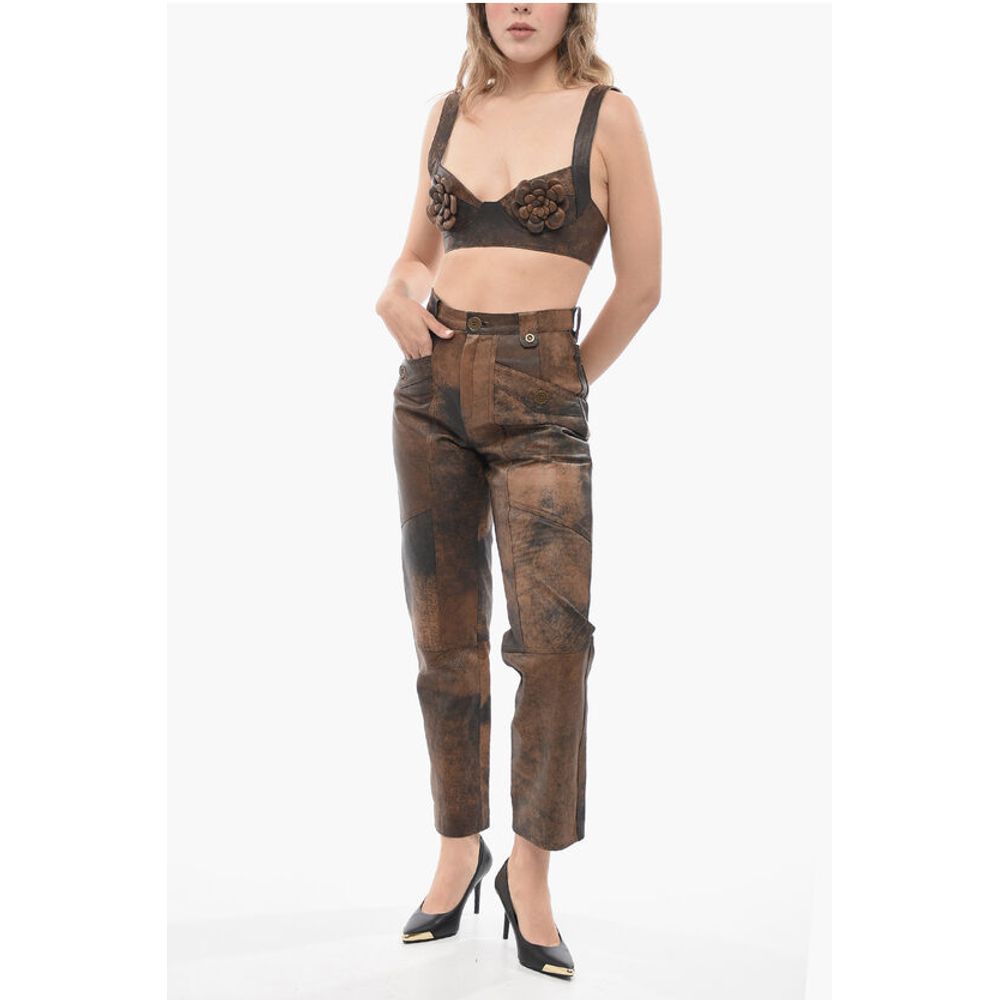 BAIA 4 Pocket Mom Fit Leather Pants