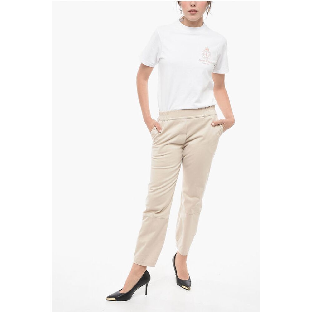 Gentryportofino Stretch Cotton Pants with Elastic Cuffs