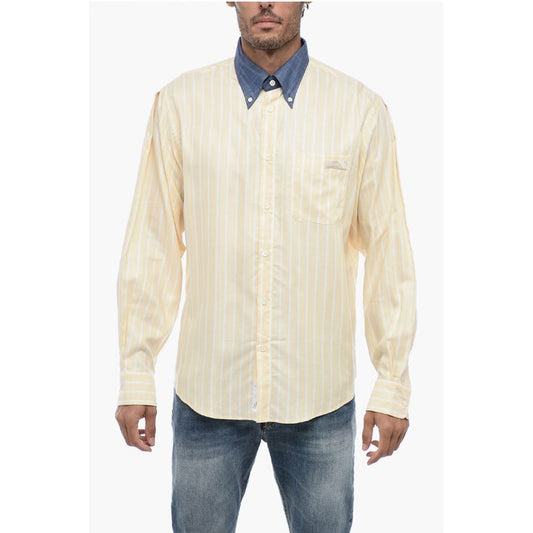 4SDesigns Button Down Awning Striped Shirt