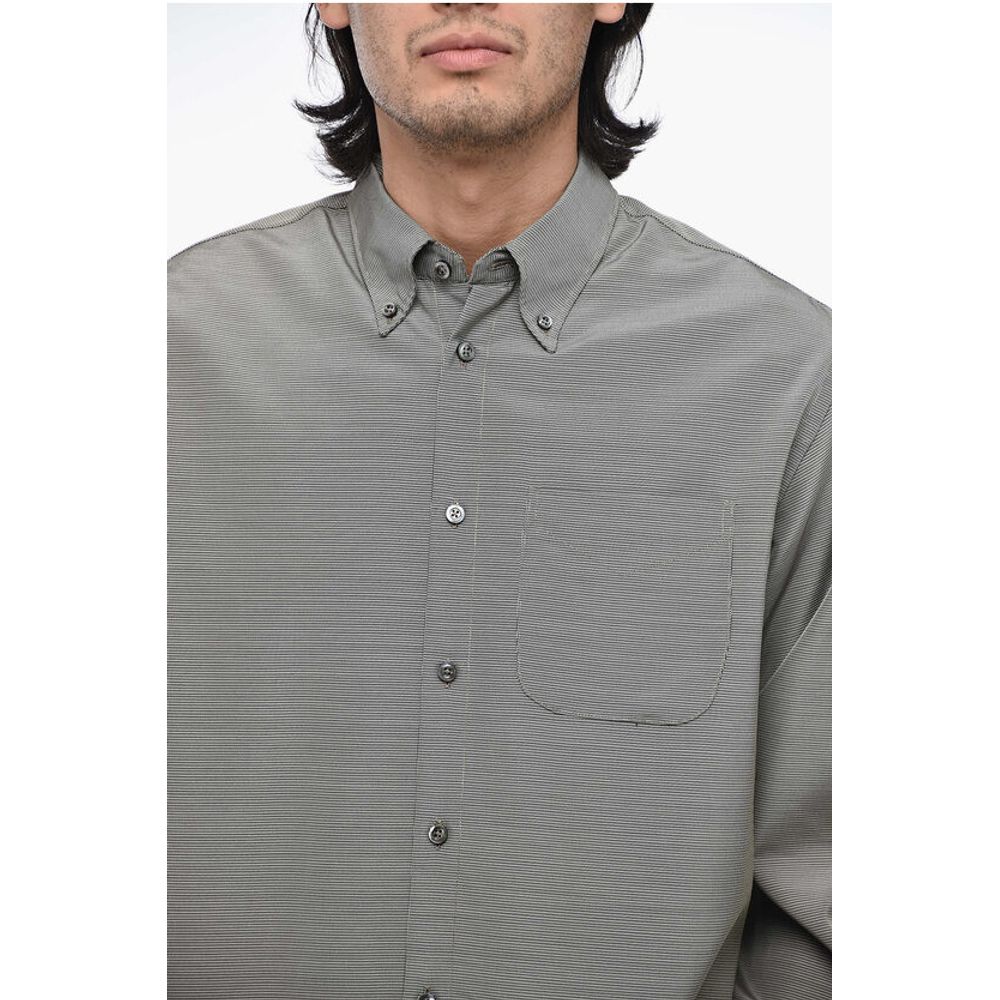 4SDesigns Micro Houndstooth Asymmetric Shirt