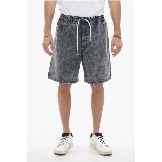 J.Press Denim Wide-leg Shorts with Drawstring
