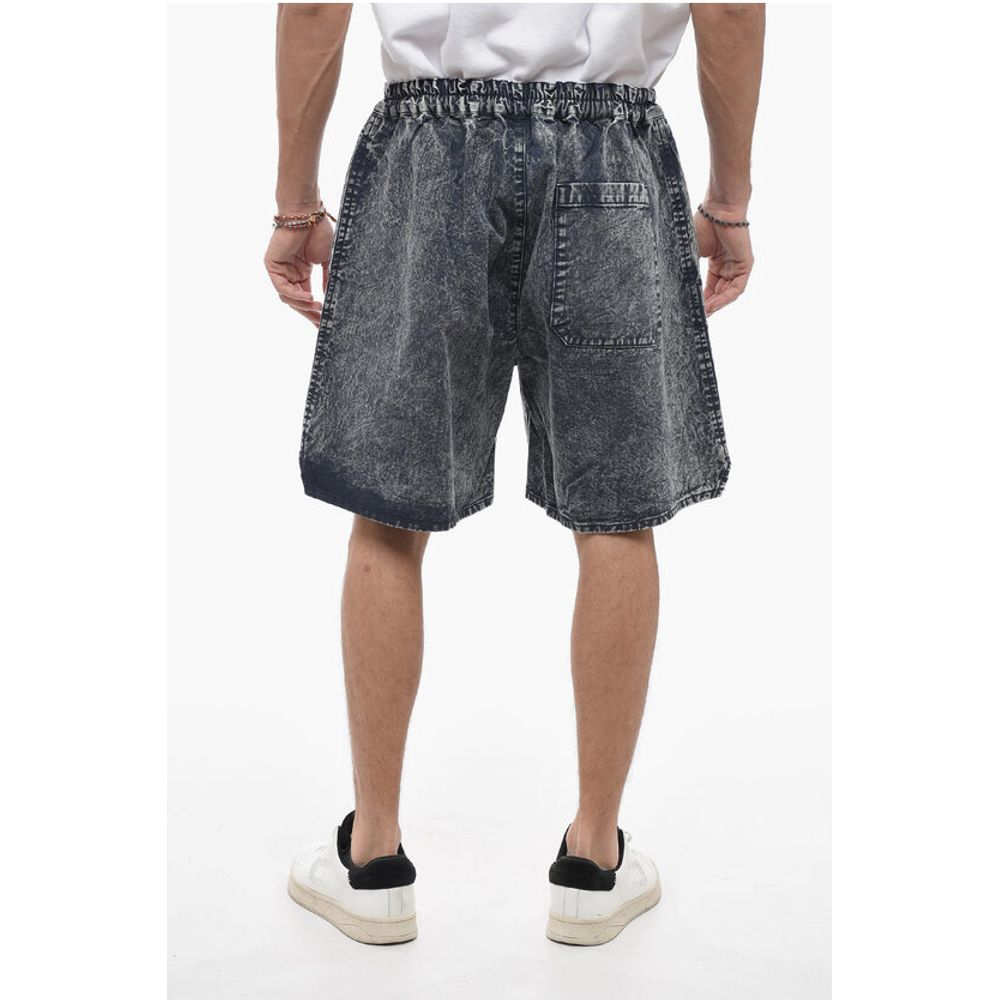J.Press Denim Wide-leg Shorts with Drawstring