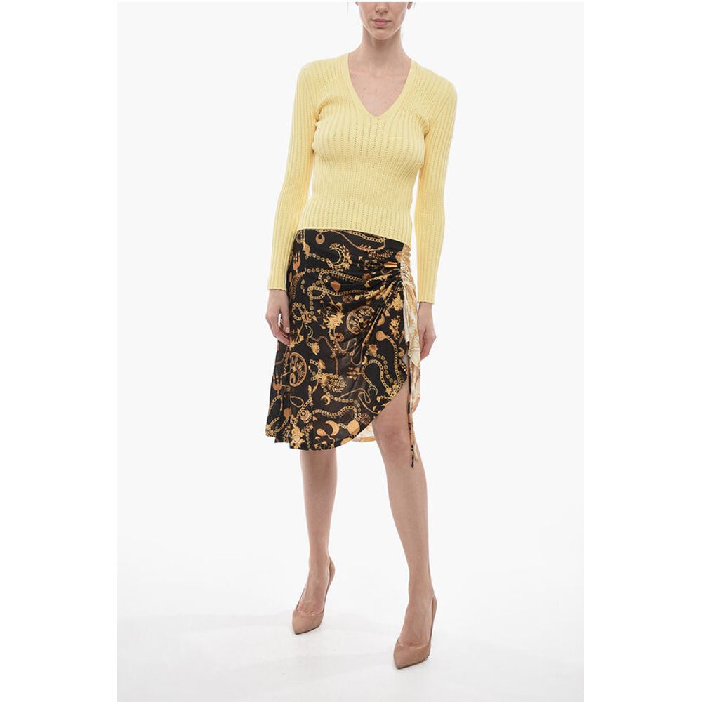 Aeron V-Neck Stretch Fabric Ribbed SHARA Sweater