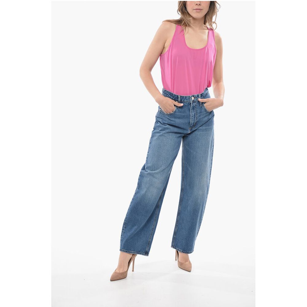 Frame High-Waist Straight Leg Jeans 23cm