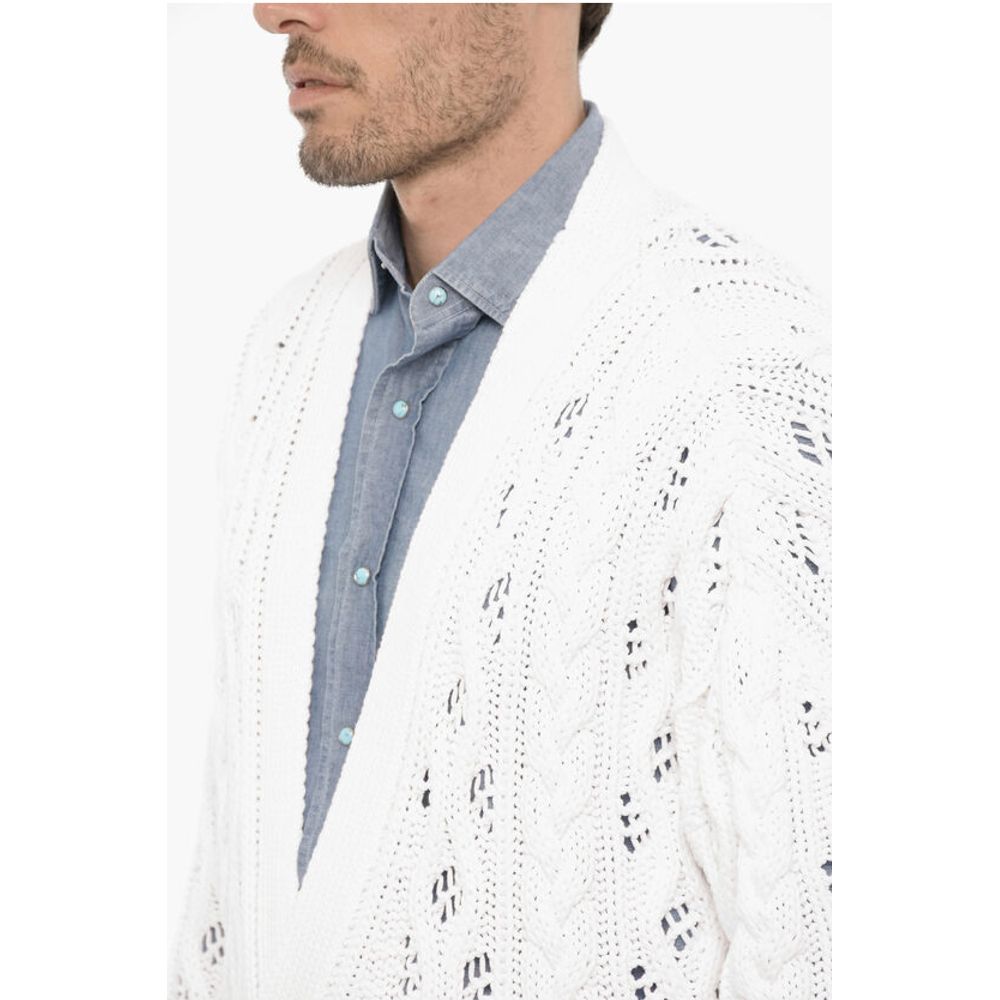 1989 Studio V-Neck Cable Knit Cardigan